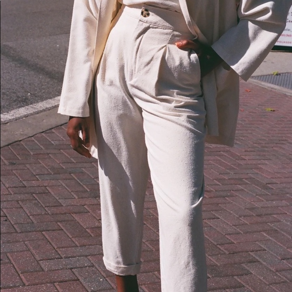 Na Nin Oliver Raw Silk Pleated Pants - Sold Out on website!!